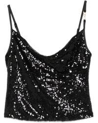 Versace Jeans Couture - Haut Brodé De Sequins - Lyst