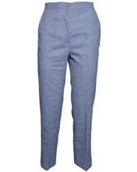 SOLOTRE - Button-Up Straight-Leg Trousers - Lyst