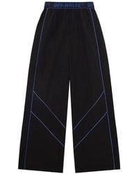 Off-White c/o Virgil Abloh - Piped-Trim Logo-Waistband Track Pants - Lyst