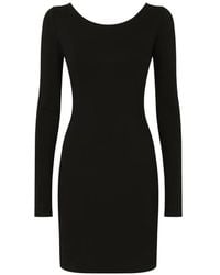 Dolce & Gabbana - Punto Stoffa Knitted Mini Dress - Lyst