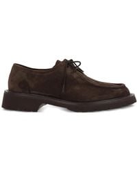 LEGRES - Chaussures En Daim À Lacets - Lyst