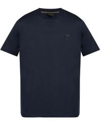 Brioni - T-Shirt Met Geborduurd Logo - Lyst