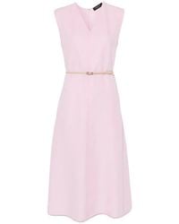 Fabiana Filippi - V-Neck Belted Dress - Lyst