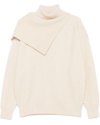 Nanushka - Turtleneck Foldback-Detail Sweater - Lyst