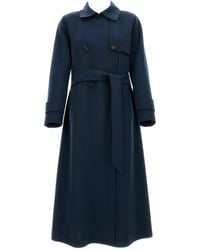 Max Mara - Wool Belted Double-Breasted Coat - Lyst
