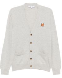 Maison Kitsuné - Cardigan À Patch Bold Fox Head - Lyst
