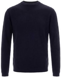 Emporio Armani - Waffle-Knit Sweater - Lyst