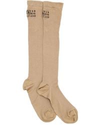 MM6 by Maison Margiela - Calzini A Coste Con Logo - Lyst