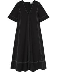 Ganni - Jurk Met V-Hals - Lyst