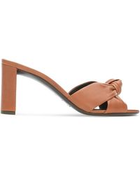 Saint Laurent - 80Mm Bianca Twisted-Detail Sandals - Lyst