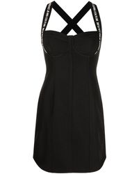 Versace - Mini-jurk Met Logoband - Lyst