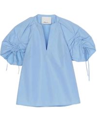 3.1 Phillip Lim - Top Con Cordones Y Cuello En V - Lyst
