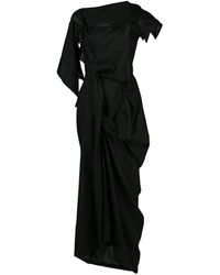 Dames Kleding voor voor Jurken voor Casual jurken Ys Yohji Yamamoto Wol Asymmetrische Rok in het Grijs 
