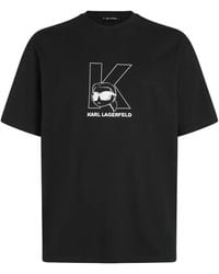 KARL LAGERFELD - Ikon K-Initial T-Shirt - Lyst