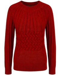 Moorer - Cable-Knit Ribbed-Trim Sweater - Lyst