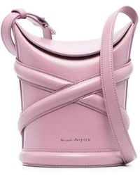 McQueen - The Curve Leather Bucket Bag - Lyst