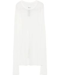 Rick Owens - Top de canalé con manga larga - Lyst