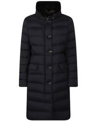 Moorer - Plumífero Con Ribete De Pelo Artificial - Lyst