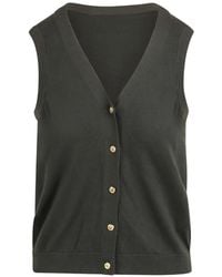 Max Mara - V-Neck Button-Up Vest - Lyst