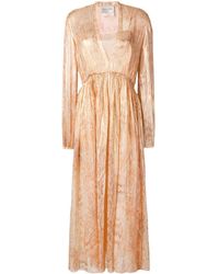 Forte Forte Gelaagde Jurk Met Slangenhuid Print - Metallic