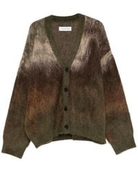 Feng Chen Wang - Cardigan Crop En Maille À Effet Brossé - Lyst