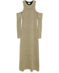 Ganni - Cold-Shoulder Maxi Dress - Lyst