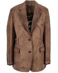 Golden Goose - Single-Breasted Jacket With Classic Lapels - Lyst