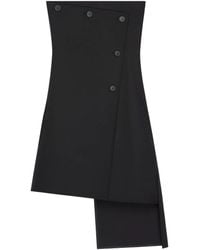 Courreges - Strapless Mini-Jurk Met Knoopsluiting - Lyst