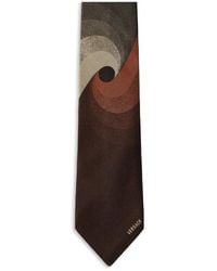 Versace - Printed Jacquard Silk Tie - Lyst