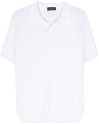 Roberto Collina - Textured Cotton Polo Shirt - Lyst