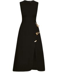 Oscar de la Renta - Verziertes Cocktailkleid Aus Einem Wollgemisch - Lyst