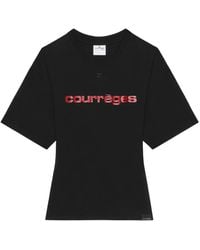 Courreges - Courreves bedrucktes T -Shirt - Lyst