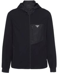 Prada - Vest Met Capuchon En Rits - Lyst