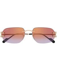 Cartier - C De Cartier Rimless Sunglasses - Lyst
