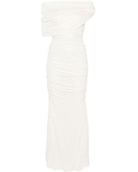 Blumarine - Maxi-Jurk Met Ruches - Lyst