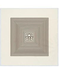 TOTEME - Monogram-Print Silk Scarf - Lyst