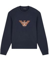Emporio Armani - Logo Cotton Sweatshirt - Lyst