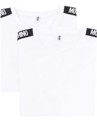 Moschino - Pack de dos camisetas con parche del logo - Lyst