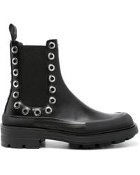McQueen - Botas chelsea con detalle de ojales - Lyst