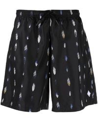 Marcelo Burlon - Feather-print Swim Shorts - Lyst
