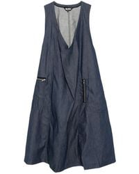 COMME DES GARÇON BLACK - Zip-Pocket Sleeveless Dress - Lyst