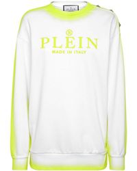 Philipp Plein - Logo-embroidered Cotton Sweatshirt - Lyst