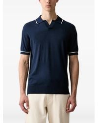 KARL LAGERFELD - Contrast-Trim Logo-Embroidered Polo Shirt - Lyst