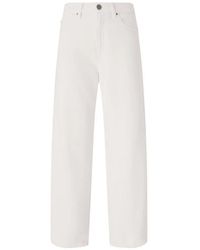 Pinko - Egg-Fit Cotton Bull Trousers - Lyst