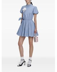 Self-Portrait - Puff-Sleeve Mini Dress - Lyst