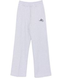 MSGM - Embroidered-Logo Sweatpants - Lyst
