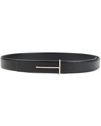 Tom Ford - T Buckle Leather Belt - Lyst