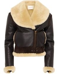 JW Anderson - Shearling-Collar Leather Jacket - Lyst