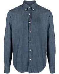 Deperlu - Button-Down Collar Cotton Shirt - Lyst