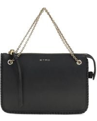 Etro - Braided-Trim Leather Crossbody Bag - Lyst
